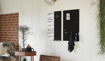 Магнитная стеклянная доска ЧЕРНАЯ 40x60 см - Naked