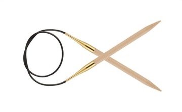 Druty z żyłką KnitPro Basix Beech 4,5 mm/60 cm