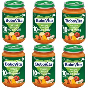 БОБОВИТА УЖИН ДЛЯ ДЕТЕЙ ОВОЩИ С СОЧНОЙ СВИНИНОЙ 10М 190Г
