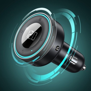 FM-передатчик Baseus, зарядное устройство Bluetooth, 2 порта USB AUX