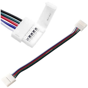 ZŁĄCZKA DO TAŚM LED RGBW 12mm 5PIN 15cm DWUSTRONNA