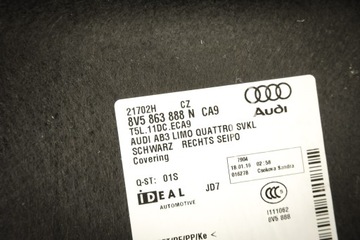 фото thumb №7, Оббивка боковина багажника audi s3 rs3 8v5863888n