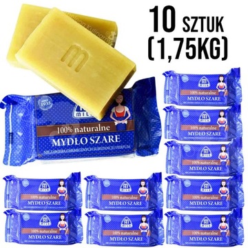 MYDŁO SZARE 100% NATURALNE MILO 175g x10szt 1,75kg