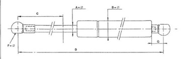 Газовая пружина L399мм 380N Stabilus CA0135HD Stab