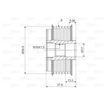 фото thumb №13, Зчеплення генератора valeo 588094 hyundai