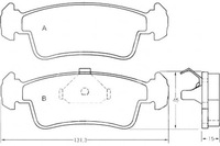 фото thumb №1, A.b.s. гальмівні колодки гальмівний. suzuki samurai 92-99