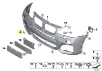 фото thumb №6, Bmw f25 f26 передня оригінальна заглушка вушко буксирувальний 51118065883