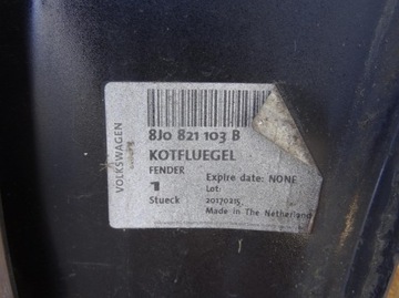 фото thumb №12, Audi tt 8j 06-14 крыло левый перед переднее оригинал oem lz9y 8j0821103b