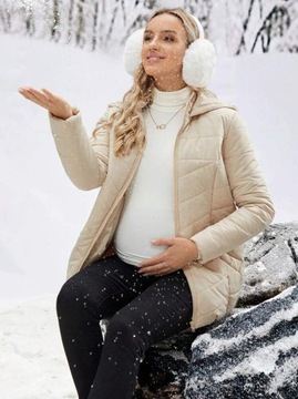 SHEIN Свободное пальто для беременных с капюшоном L