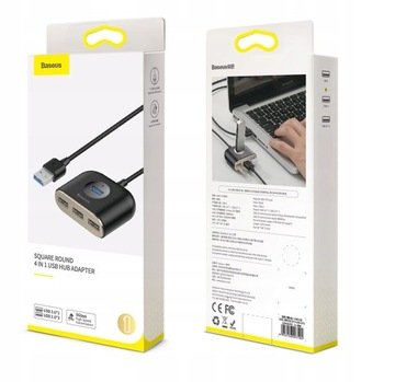 АДАПТЕР-концентратор, разветвитель 4x USB 3.0 Baseus Square