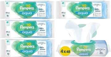 PAMPERS CHUSTECZKI NAWILŻANE HARMONIE AQUA 4x48