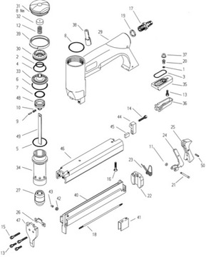 Oring zaworu, zszywacz stolarski 92/25-553 BEA