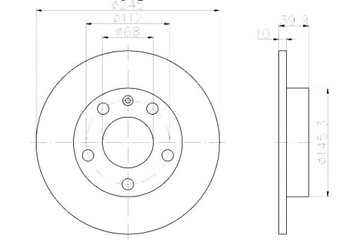 фото thumb №2, Hella диски тормозные 2szt audi 80 s2 quattro 8c
