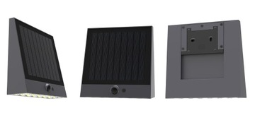 Solarna lampa naścienna SLC-25WL oświetlenie elewacji. Podświetlenie numeru