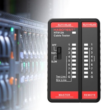 ТЕСТЕР КАБЕЛЕЙ ЛВС RJ11 RJ45 ПОИСК КАБЕЛЬНЫХ ПАР HABOTEST HT812