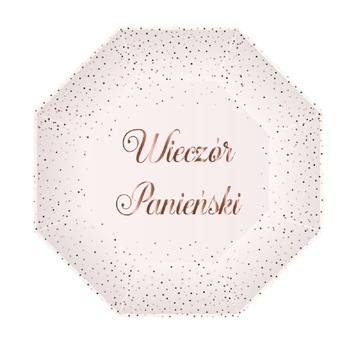 Talerzyki na Wieczór Panieński 23cm - 6szt