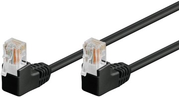 Сетевой кабель LAN UTP Cat 5e, 2 угловых штекера, 0,25 м