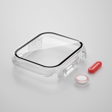 Case + Glass for Apple Watch 4 5 6 SE 44 мм | Жилищное покрытие Отличные цвета