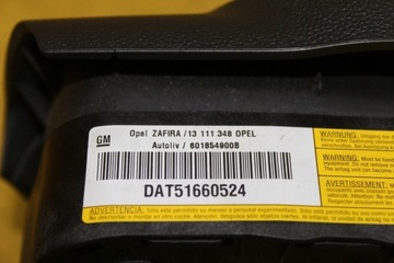 фото thumb №7, Подушка подушка безпеки водія 13111348 zafira b