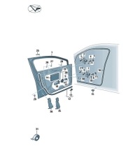 фото thumb №1, Набор запчасти крепёжных передних дверь vw golf oe: 5g0898619