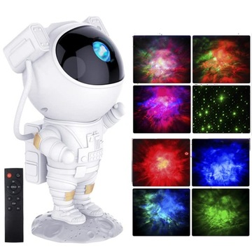PROJEKTOR GWIAZD ASTRONAUTA Lampka Nocna Rzutnik Dla Dzieci Led LASER PILOT