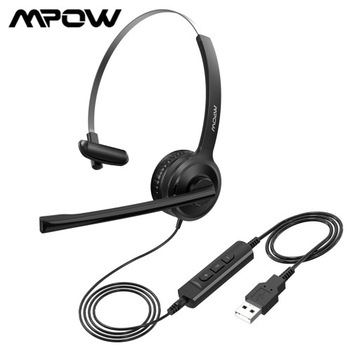 Накладные проводные офисные наушники с микрофоном, универсальные Mpow BH323A