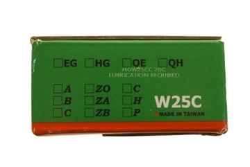 ŁOŻYSKO WÓZEK LINIOWY HIWIN W25C HGW25CC ZOC