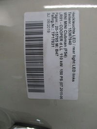 фото thumb №6, Крышка багажника задняя mini f54 clubman 19r 850 pepper white