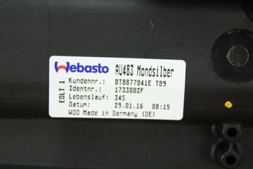 фото thumb №11, Оригінальний люк ролета audi a5 8t рестайлінг 8t8877041e 8t8959591 14km!