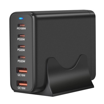 Зарядное устройство GaN мощностью 200 Вт, 6 портов USB Type C, зарядное устройство PD, быстрая зарядка 3.0, USB Type C