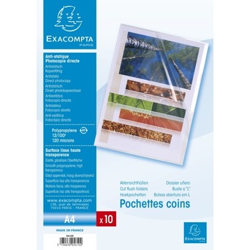 Exacompta 10x10 шт. Конверты А4 ПП, хрусталь 5610E