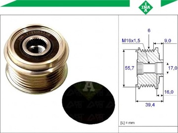 фото thumb №2, Генератор - сцепление jednokierunkowe ina 535 0060 10