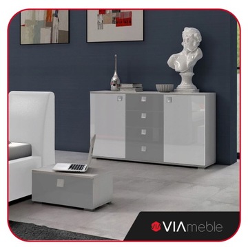 Функциональная спальня Anataz White-Gray 160x200