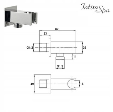 Подключение смесителя Bidetta QUAD Ручка IntimSpa