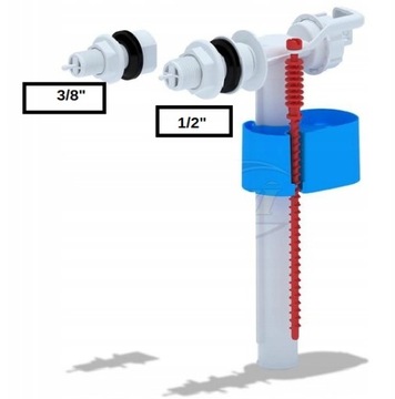 СЛИВНО-СЛИВНЫЙ КЛАПАН ДЛЯ ТУАЛЕТА + НАПОЛНИТЕЛЬНЫЙ КЛАПАН 1/2 + 3/8 УНИВЕРСАЛЬНЫЙ + ТЕФЛОН