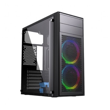 Корпус для игрового компьютера Fornax M100RGB RGB ATX со светодиодной подсветкой