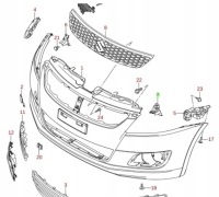 фото thumb №4, Suzuki swift mk7 10- напрямна бампера перед лівий