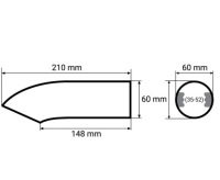 фото thumb №7, Наконечник выхлоп глушителя накладка двойной czarna сталь нержавеющая mt 017b