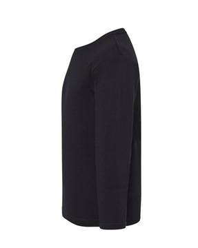 Koszulka dziecięca długi rękaw T-shirt czarny 146