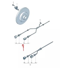 фото thumb №1, Vw transporter t6 передняя часть правый speed датчик проводка harness 7e0927903j