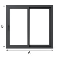 Раздвижные двери и окна для террасы и балкона HSL 200x210, правые, антрацитовые, в наличии