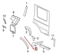 фото thumb №2, Боковая молдинг бампера правая задняя land rover discovery ii l318 оригинальный