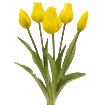 TULIPAN sztuczny TULIPANY silikonowe BUKIET 5 szt