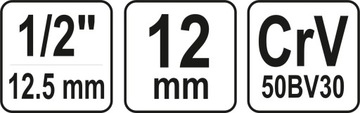NASADKA SPLINE 1/2' *12MM*38MM