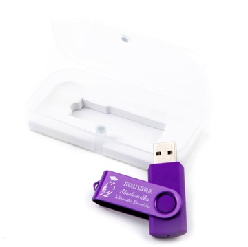 PREZENT Pendrive GRAWER 8 GB USB 2.0 + BOX na ZAKOŃCZENIE ROKU dla UCZNIA