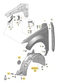 фото thumb №1, Оригінальний номер vw 2ga809957d підкрилок ліва перед vw t-roc