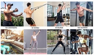 ZESTAW 5 GUM OPOROWYCH DO ĆWICZEŃ FITNESS EKSPANDER GUMOWY CROSSFIT KG