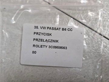 фото thumb №8, Volkswagen passat b6 cc перемикач кнопка ролети 3c0959563