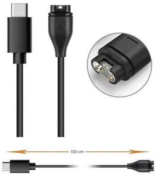 Ładowarka Przewód Kabel USB-C Typ-C do Garmin Fenix 6S Sapphire