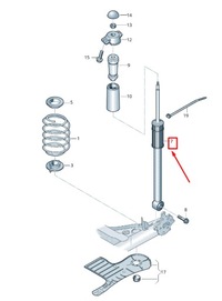 фото thumb №1, Skoda kamiq rear gas shock абсорбер 2q0513119bn